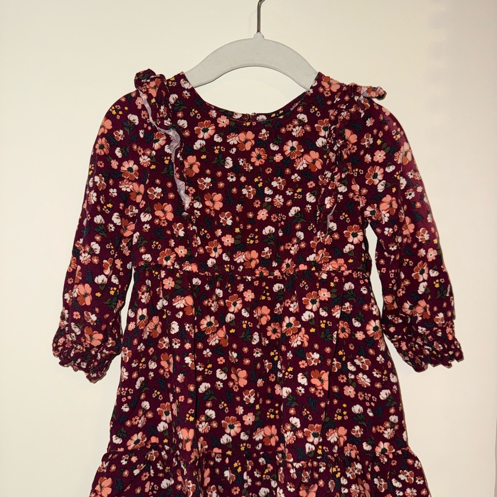 Art Class Floral Kids Dress - Pink and Black